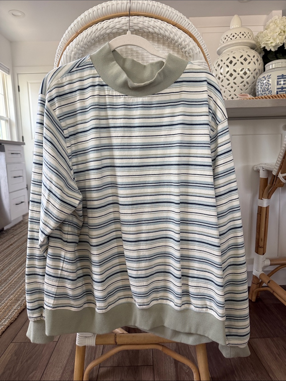 Parke Stripe Mockneck